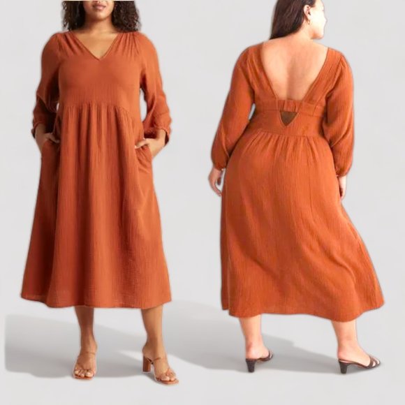 NEW Lightspun V-Neck Midi Dress - Picture 2 of 10